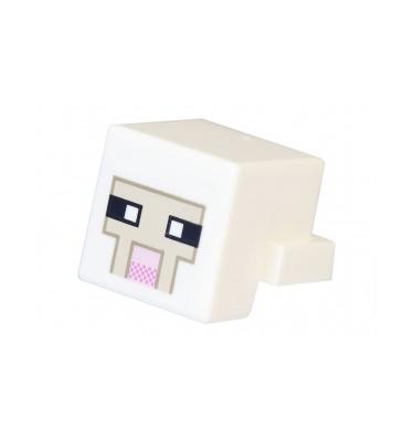 1 x 2 módosított lapos elem - Minecraft juh fej