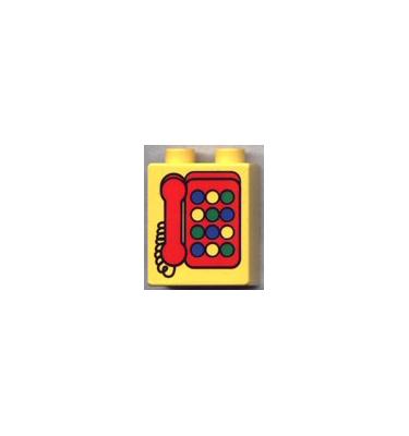 Duplo kocka 1 x 2 x 2 - mintás/matricás