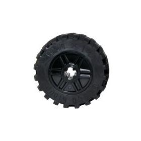 Kerék 18mm D. x 14mm, fekete 30.4 x 14 gumiabronccsal, Offset futófelülettel™