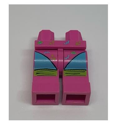 Minifigura csípő és lábak - mintás/matricás