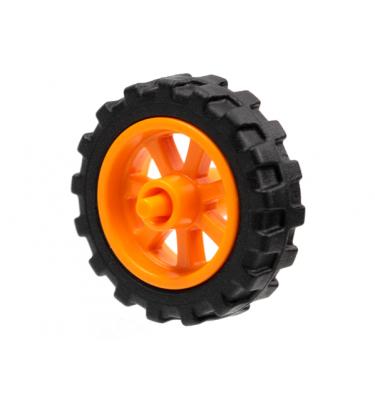 Kerék, 15mm D. x 6mm felni gumival (motorkerékpár)
