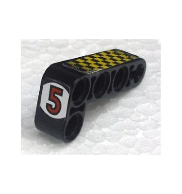 Technic L alakú emelőkar 2 x 4 - mintás/matricás
