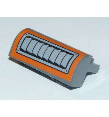 Lejtő, íves 2 x 4 x 1 1/3 - mintás/matricás