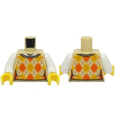 Figura felsőtest kezekkel - mintás/matricás