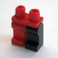 Minifigura csípő - 1 fekete és 1 piros lábbal