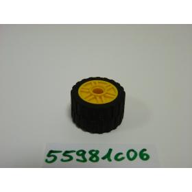 Kerék 18mm D. x 14mm, fekete 24 x 14 gumiabronccsal™
