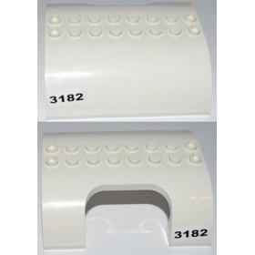 Lejtő, íves 8 x 8 x 2 Dupla, kivágással - mintás/matricás™