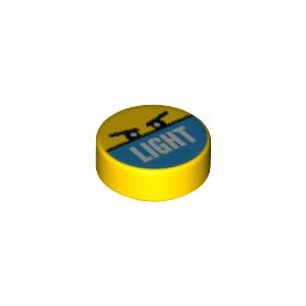 1 x 1 kerek csempe elem - mintás/matricás™