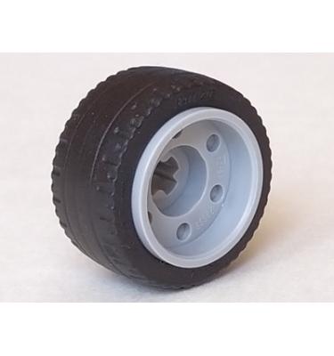 Kerék 18mm D. x 14mm, fekete 24 x 14 gumiabronccsal