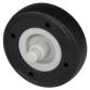 Kisméretű kerék, rögzített fekete gumiabronccsal 14mm D. x 4mm