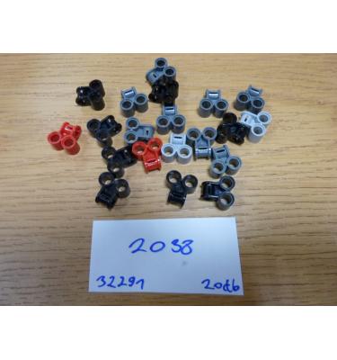 Technic csatlakozó kettős pin és tengely 90° elforgatva,32291 - 20 db