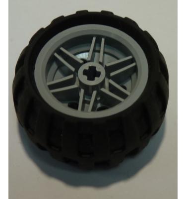 Kerék 30.4mm D. x 20mm, megerősített felni fekete 43.2mm D. x 26mm abronccsal