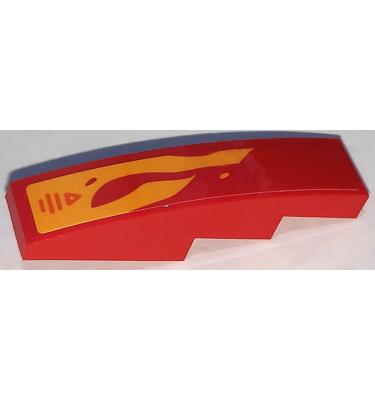 Lejtő, íves 4 x 1 - mintás/matricás