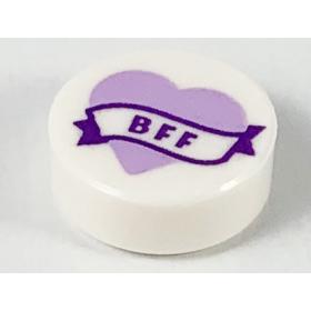 1 x 1 kerek csempe elem - mintás/matricás™