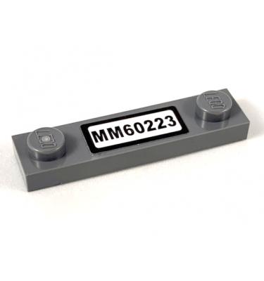 1 x 4 módosított lapos elem - mintás/matricás