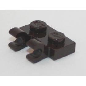 Módosított lapos elem 1 x 2, 2 nyitott O-klipsszel (vízszintes fogás)™
