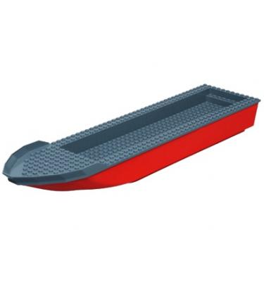 Csónak, hajótest 51 x 12 x 6 sötétkékesszürke tetővel