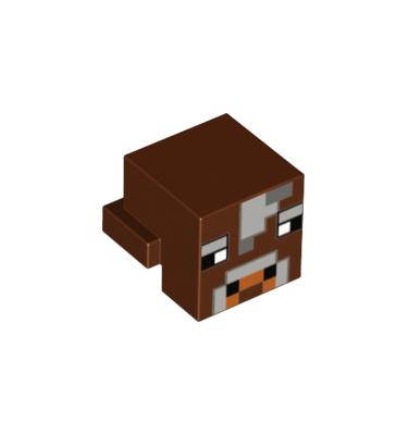 1 x 2 módosított lapos elem - Minecraft tehén fej