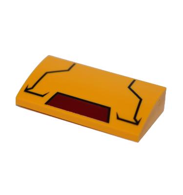 Lejtő, íves 2 x 4 x 2/3 - mintás/matricás
