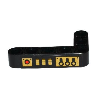 Technic L alakú emelőkar 3 x 5 - mintás/matricás