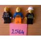 3 db Lego figura: tűzoltó, rendőr, munkás
