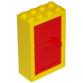 Ajtó keret 2 x 4 x 5 piros ajtóval
