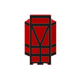 Sarok panel / fal elem 3 x 3 x 6 - mintás/matricás™