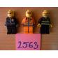 3 db Lego figura: tűzoltó, rendőr, munkás