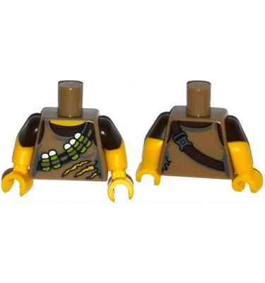 Figura felsőtest kezekkel - mintás/matricás