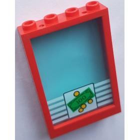 Ablak üveggel 1 x 4 x 5 - mintás/matricás™