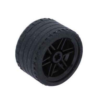 Kerék 30,4mm D. x 20mm, megerősített felni fekete 37 x 22 ZR abronccsal