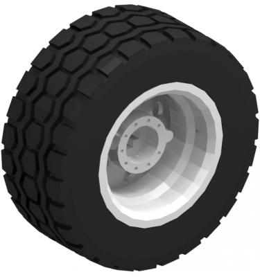 Kerék 30,4mm D. x 20mm, megerősített felni fekete 49,5 x 20 abronccsal