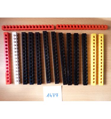 15 db 1x16 hosszú elem oldalán 15 lyukkal,3703