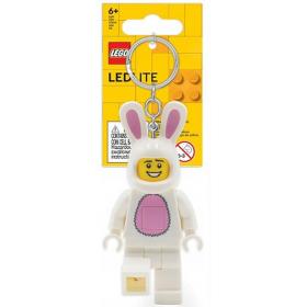 LEGO® Fehér húsvéti nyuszi jelmezes figura világítós kulcstartó™