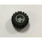 Kerék 11mm D. x 12mm, fekete gumiabronccsal Offset futófelülettel