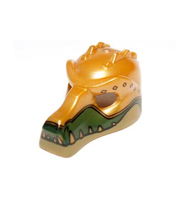 Minifigura krokodil maszk - mintás/matricás