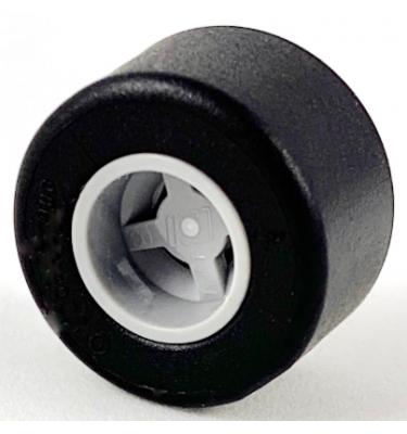 Kerék 8mm D. x 9mm fekete 14mm D. x 9mm gumival