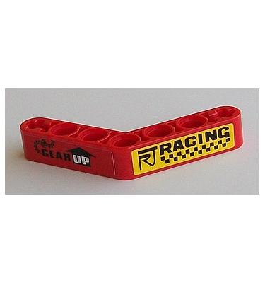 Technic hajlított emelőkar 1 x 7 - mintás/matricás