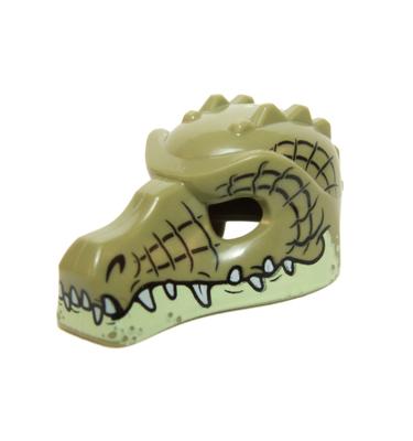 Minifigura krokodil maszk - mintás/matricás