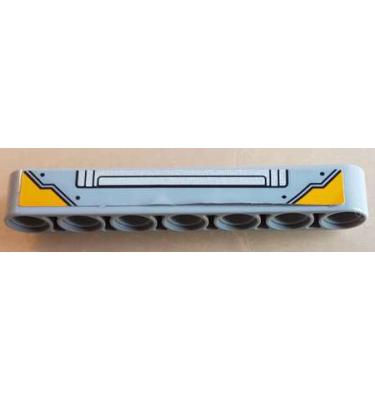 Technic emelőkar 1 x 7 - mintás/matricás