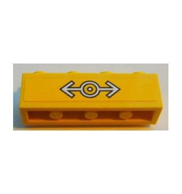 Kocka bütykökkel 1 x 4 - mintás/matricás