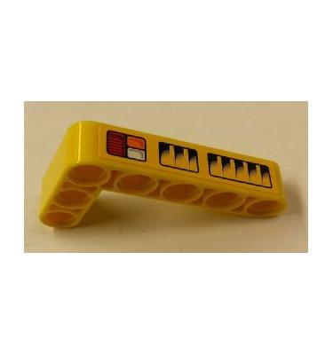 Technic L alakú emelőkar 3 x 5 - mintás/matricás