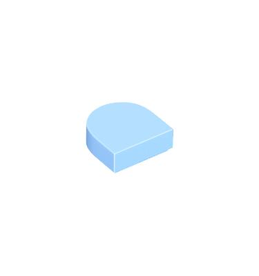 1 x 1 csempe elem, félkör