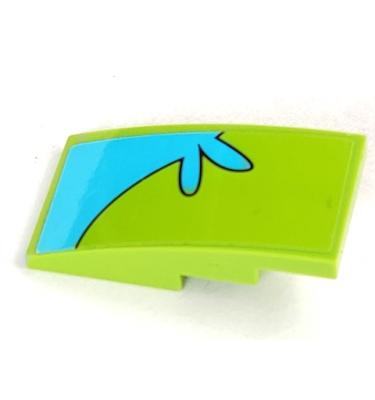 Lejtő, íves 4 x 2 - mintás/matricás