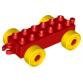 Duplo jármű alap 2 x 6 sárga kerekekkel