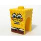 Minifigura fej, módosított (Spongyabob Kockanadrág) - mintás/matricás