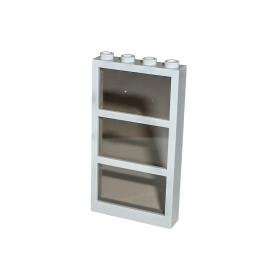Ablak 1 x 4 x 6, rögzített átlátszó-fekete üveggel™