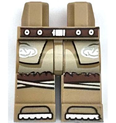 Minifigura láb - mintás/matricás