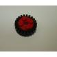 Kerék fekete gumiabronccsal 24mm D. x 8mm (Offset futófelület)