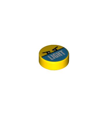 1 x 1 kerek csempe elem - mintás/matricás